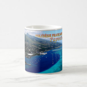 Caneca De Café Papeete - Marina Taina - Polinésia Francesa -