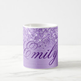 Caneca De Café Papel Alumínio Lavanda Espelhado Personalizado