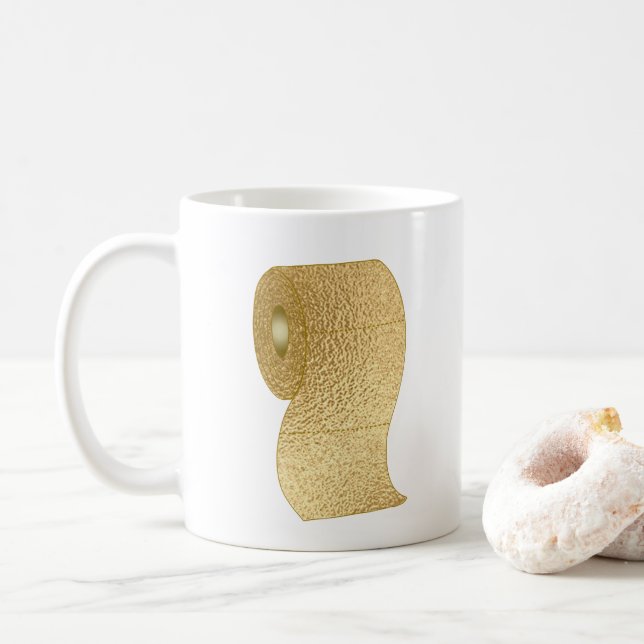 Caneca De Café Papel de Banheiro Engraçado de Distância Social (Com Donut)