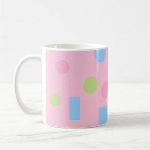Caneca De Café Papel de embrulho de aniversário cor-de-rosa com b