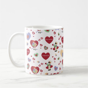 Caneca De Café Papel de embrulho do Dia dos Namorados