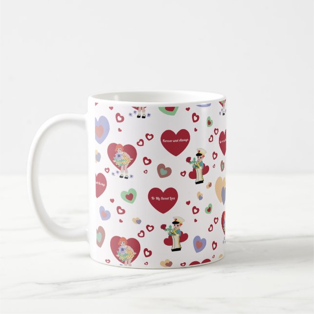 Caneca De Café Papel de embrulho do Dia dos Namorados (Esquerda)