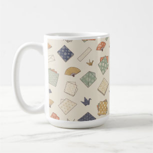 Caneca De Café Papel de embrulho vintage de origami de washi japo