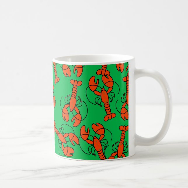 Caneca De Café Papel de parede da lagosta (Direita)