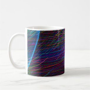Caneca De Café Papel de parede das linhas vermelhas e verdes