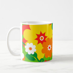 Caneca De Café Papel de parede de alimentação da Flor Engraçado