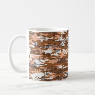 Caneca De Café Papel de parede de camuflagem com bolinhas