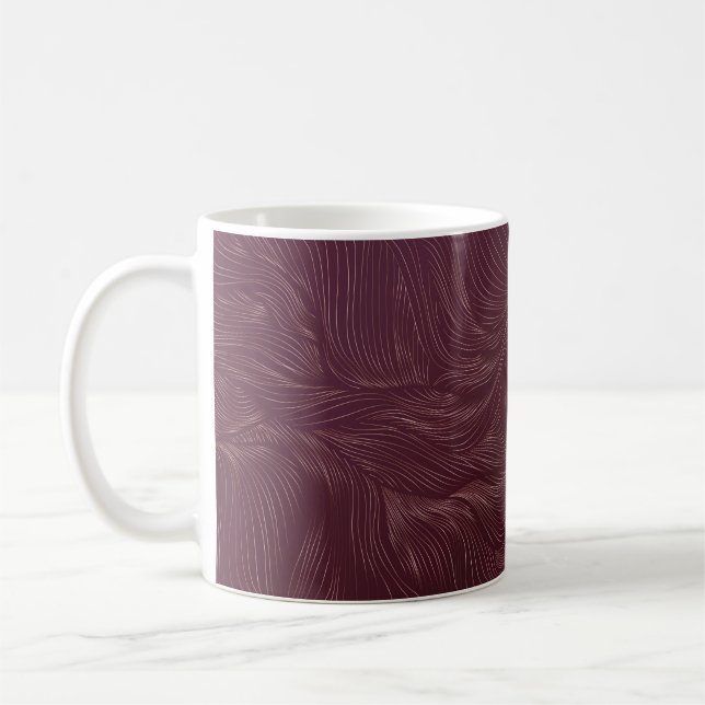 Caneca De Café Papel de parede de ouro de luxo. Art Deco Pattern. (Esquerda)