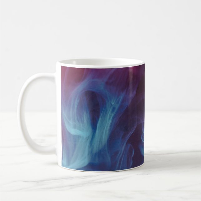 Caneca De Café Papel de parede digital azul, vermelho e preto (Esquerda)