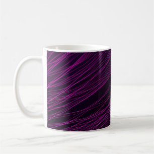 Caneca De Café Papel de parede digital branco e roxo