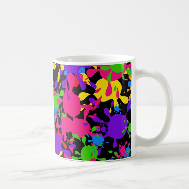 Caneca De Café Papel de parede do Splatter (Direita)