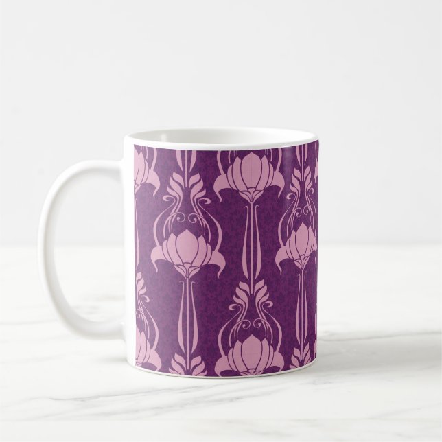Caneca De Café Papel de parede flexível - Design violeta rosa (Esquerda)