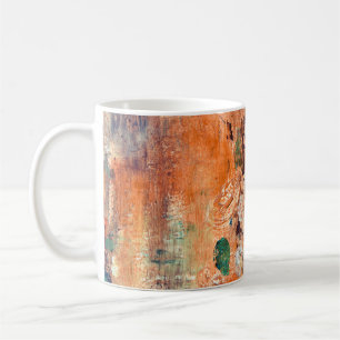 Caneca De Café Papel de parede floral antigo, vinheta de grunge.