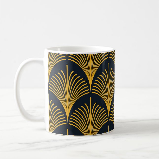 Caneca De Café Papel de parede Neon Orange Peacock. (Esquerda)