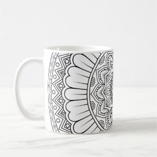 Caneca De Café Papel de parede para ornamento da Rosette mandala