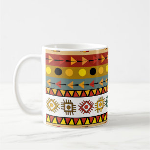 Caneca De Café Papel de parede tribal, design artístico.