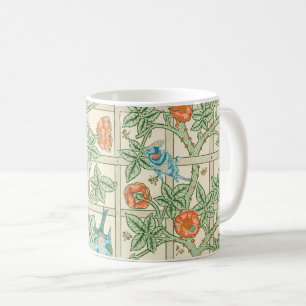 Caneca De Café Papel de Parede Vitoriano Treliça William Morris