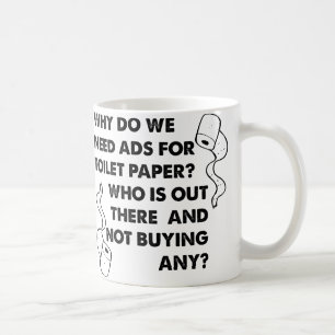 Caneca De Café Papel higiênico Anúncios Engraçados