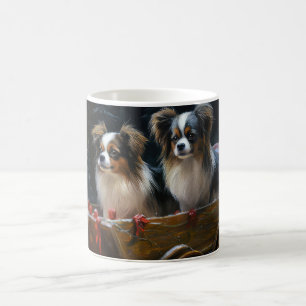 Caneca De Café Papel Papillon Sleigh Natal Decoração