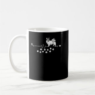 Caneca De Café Papillon Cão Batido Cardíaco Cachorros Dançados Cr