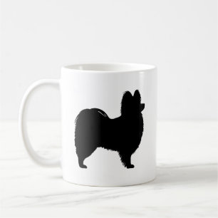 Caneca De Café Papillon Dog Breed Silhouettes