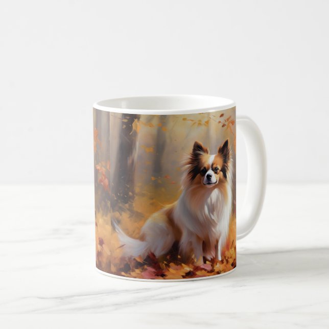 Caneca De Café Papillon no outono deixa cair inspiração (Frente Esquerda)