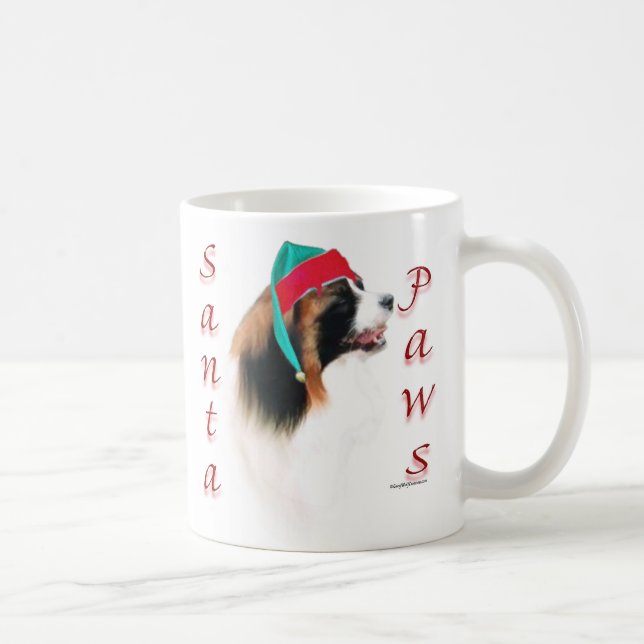 Caneca De Café Papillon Papais noeis Paws (Direita)
