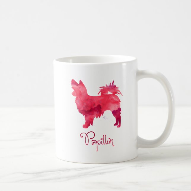 Caneca De Café Papillon Watercolor Design (Direita)