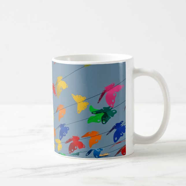 Caneca De Café papillons multicolores (Direita)