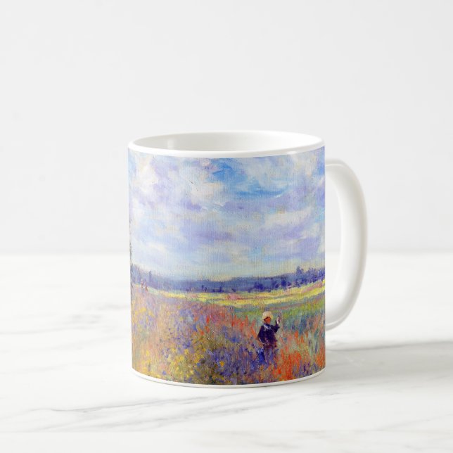 Caneca De Café Papoila de Claude Monet (1875) (Frente Esquerda)