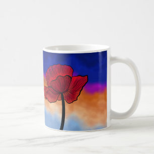 Caneca De Café Papoila ilustrada