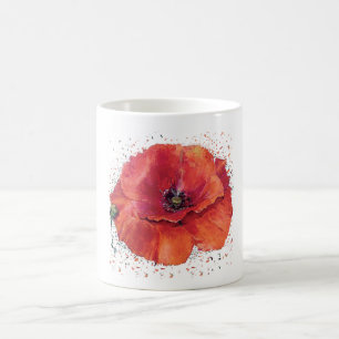 Caneca De Café papoila vermelha