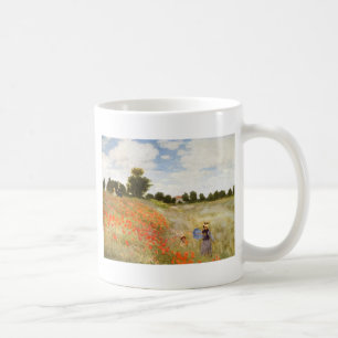 Caneca De Café Papoilas vermelhas que florescem - Claude Monet