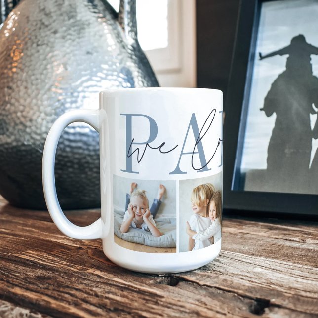 Caneca De Café Papou Nós Te Amo 4 Fotografias Collage (Criador carregado)