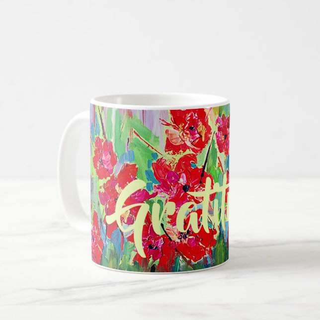 Caneca De Café Papoulas (Frente Esquerda)