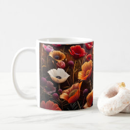 Caneca De Café Papoulas Coloridas