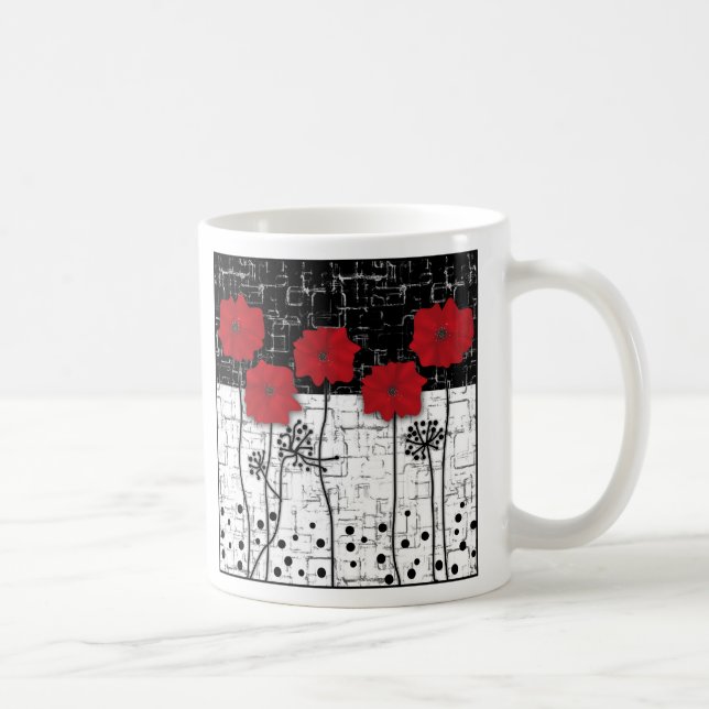 Caneca De Café Papoulas vermelhas (Direita)
