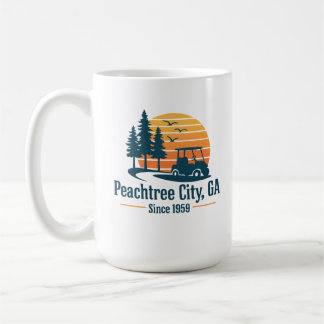 Caneca De Café Paqueira Cidade Vintage Carrinho de Golfe Sunset D
