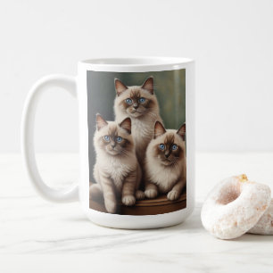 Caneca De Café Par Adorável de Gatinhos Ragdoll Gato Doce