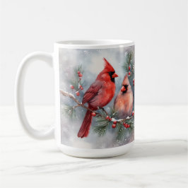 Caneca De Café Par Cardinal de Aquarela Feriada