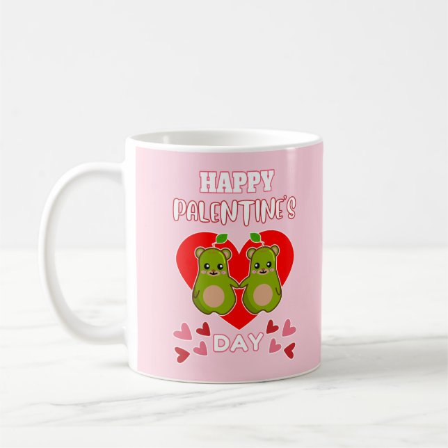Caneca De Café Par De Urso Bonito, FELIZ, DO DIA PALENTINE (Esquerda)