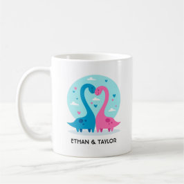 Caneca De Café Par Dinossauro Fofo Personalizado Dia dos Namorado