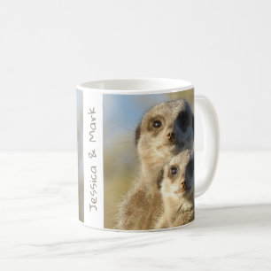 Caneca De Café Par Personalizado de Meerkats Coffee Mug
