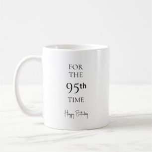 Caneca De Café Para a 95ª Vez Feliz Aniversário Minimalista