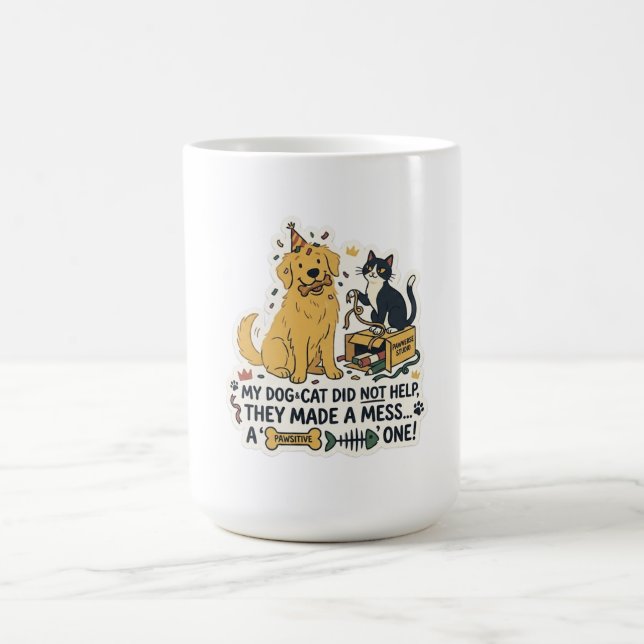 Caneca de Café para Amantes de Animais com Cachorr (Centro)