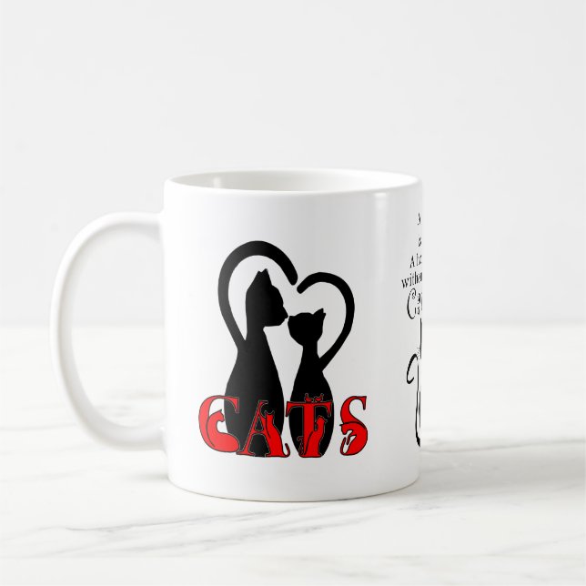 Caneca De Café Para amantes de Cat (Esquerda)