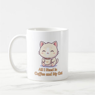 Caneca de Café para Amantes de Gatos Engraçados, P