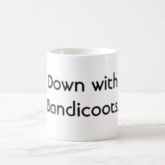 Caneca De Café Para baixo com Bandicoots.