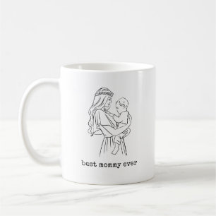 Caneca de Café para Bebê Minimalista feixe de al