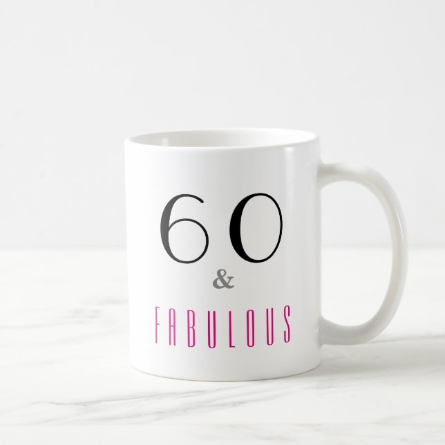 Caneca de Café para Bebidas de Aniversário de 60 A (Direita)